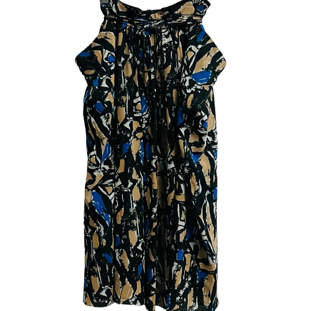 H&M Abstract Print Wrap Midi Skirt Size 8 - image 1